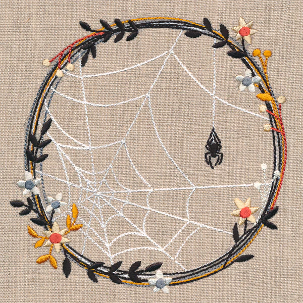 Homespun Web Wildflower Wreath - Image 4