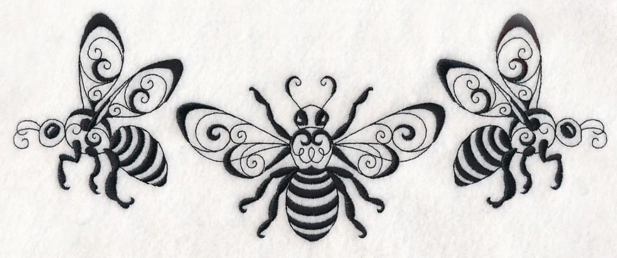 Honeybee Trio (Blackwork) - Image 5