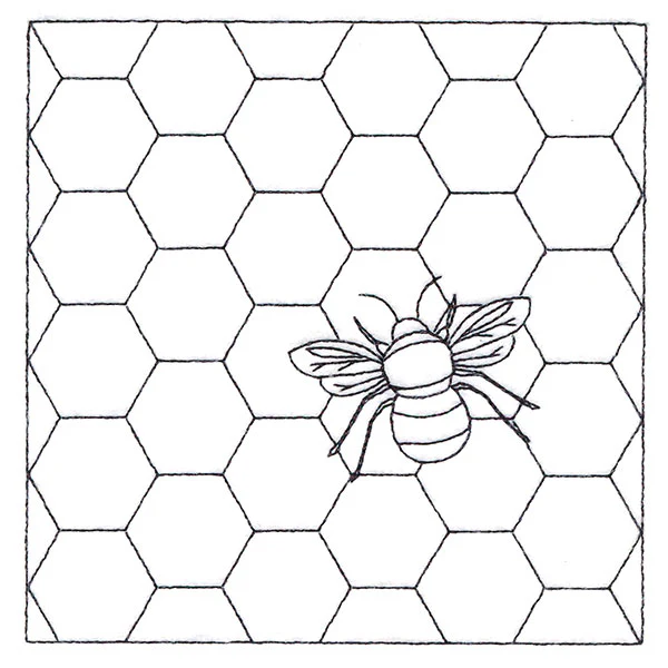 Honeycomb Hexagon With Bee (Double Run) - Image 7