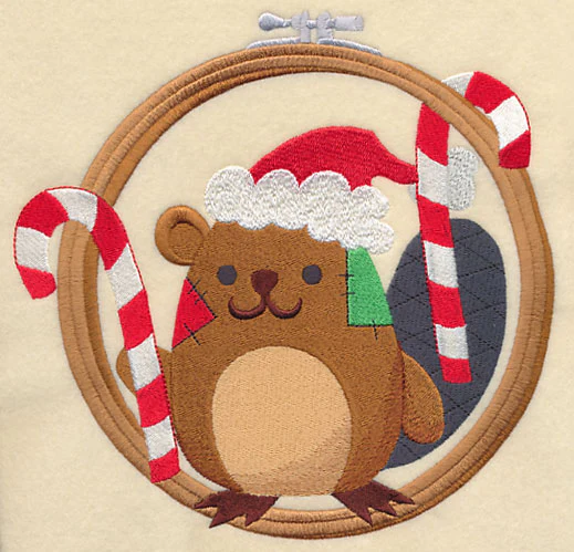 Hoop It Up Christmas Beaver - Image 2