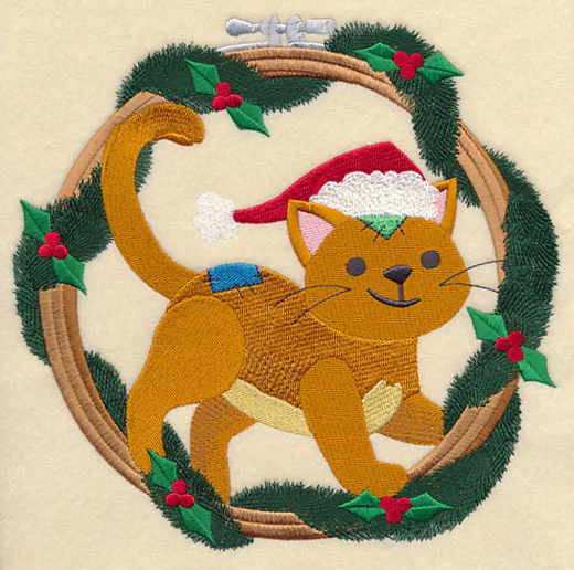 Hoop It Up Christmas Cat - Image 2