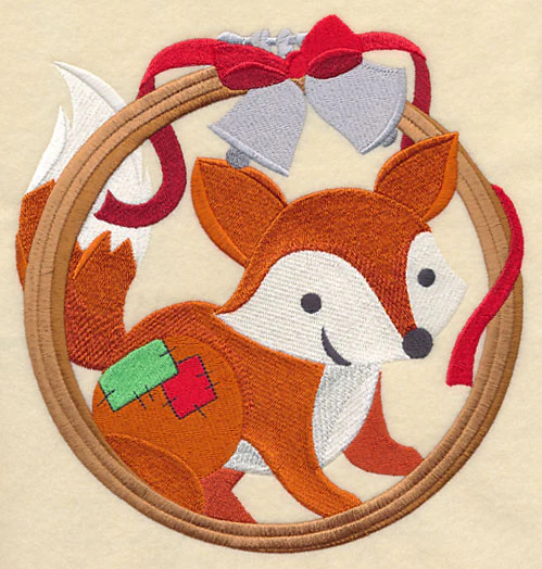 Hoop It Up Christmas Fox - Image 2