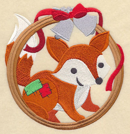 Hoop It Up Christmas Fox - Image 3