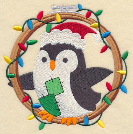 Hoop It Up Christmas Penguin - Image 3