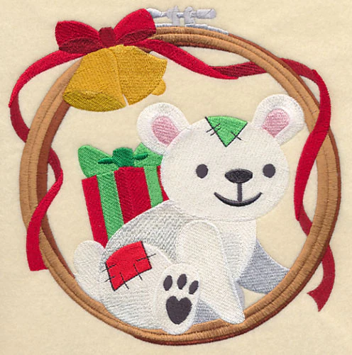 Hoop It Up Christmas Polar Bear - Image 2