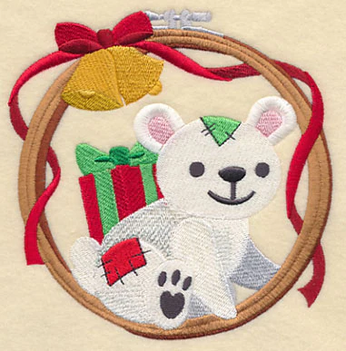 Hoop It Up Christmas Polar Bear - Image 4