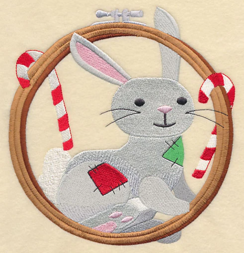 Hoop It Up Christmas Rabbit - Image 2
