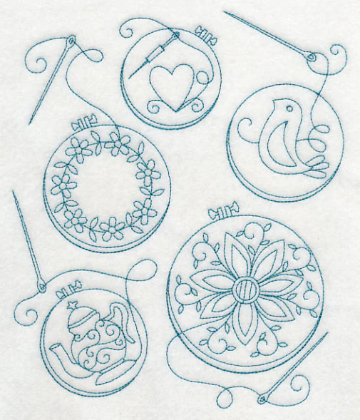 Hoop It Up Medley (Redwork) - Image 4