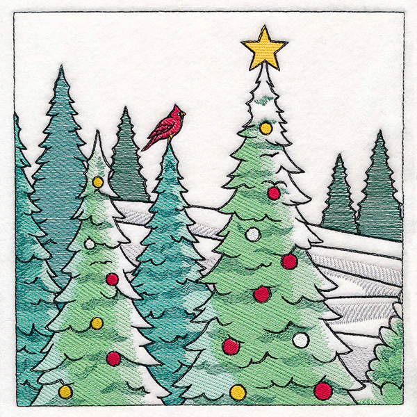 Horse Drawn Sleigh Christmas Scene Panel 1
