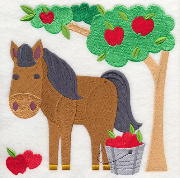 Horse in Apple Orchard - Image 6