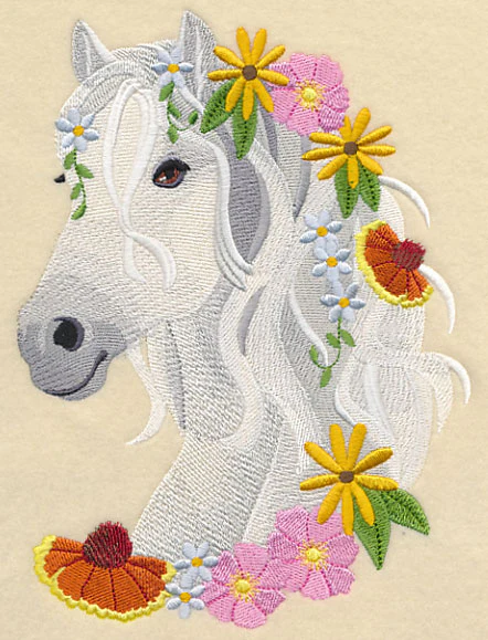 Horse in Wildflowers - Image 2