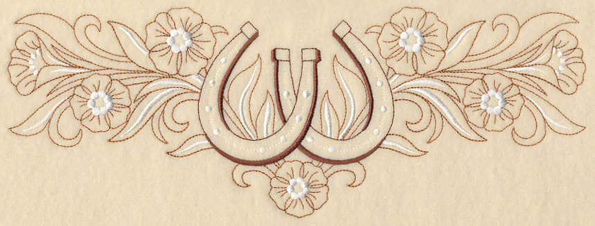 Horseshoe and Flowers