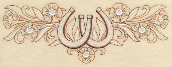 Horseshoe and Flowers - Image 3