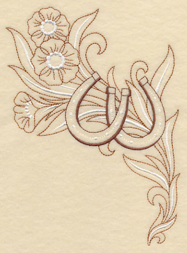 Horseshoe and Flowers - Left - Image 4