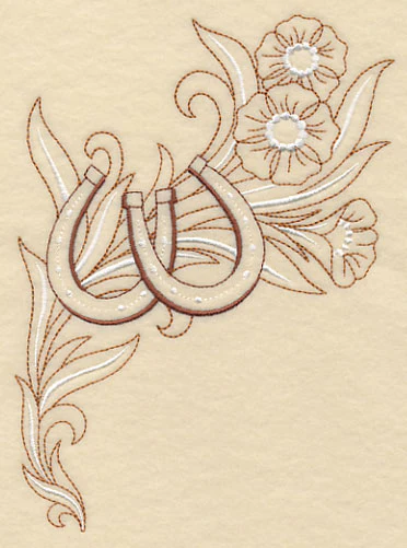 Horseshoe and Flowers - Right - Image 4