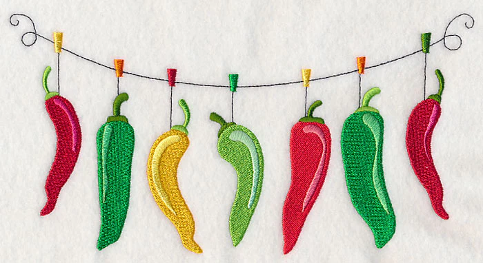 Hot Peppers Clothesline