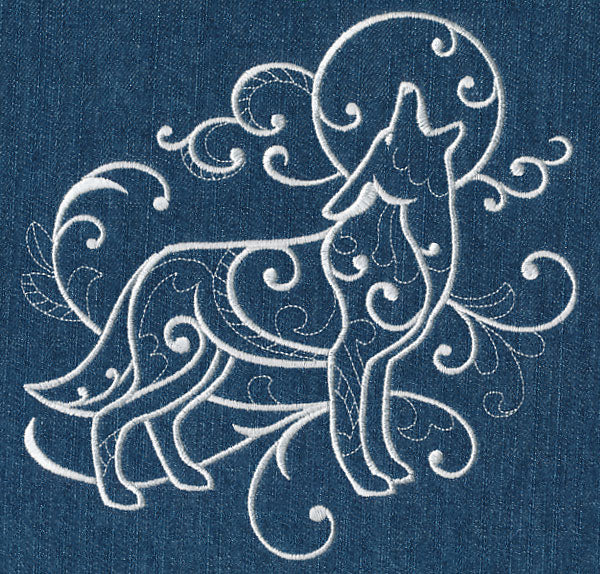 Howling Coyote (Whitework) - Image 6