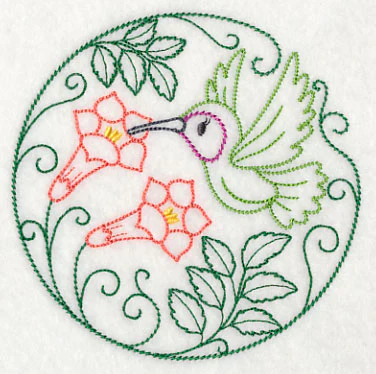 Hummingbird and Trumpet Vine (Vintage) - Image 4