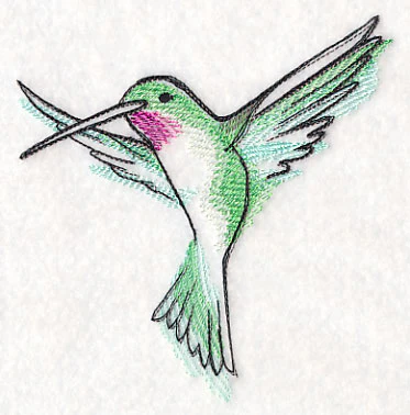 Hummingbird in Watercolor - Image 2