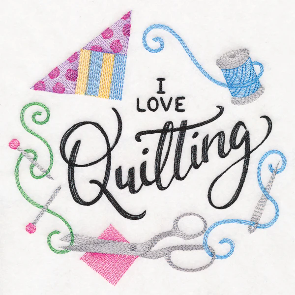 I Love Quilting Wreath - Image 2