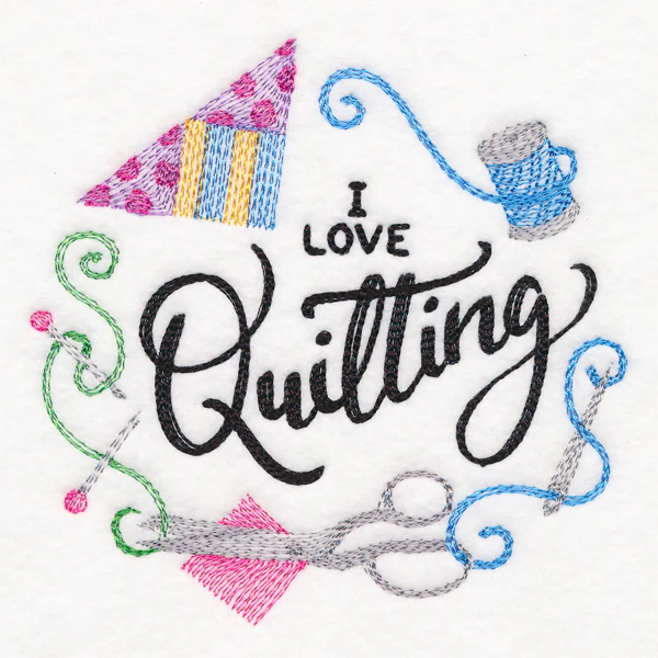 I Love Quilting Wreath - Image 7