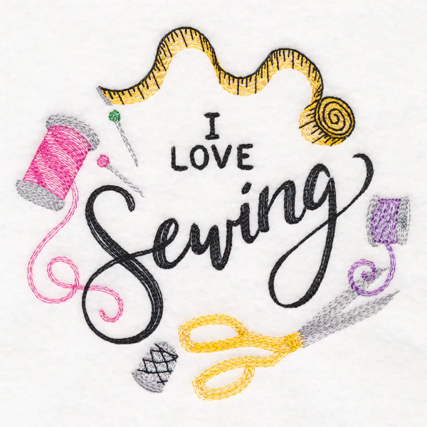 I Love Sewing Wreath - Image 3