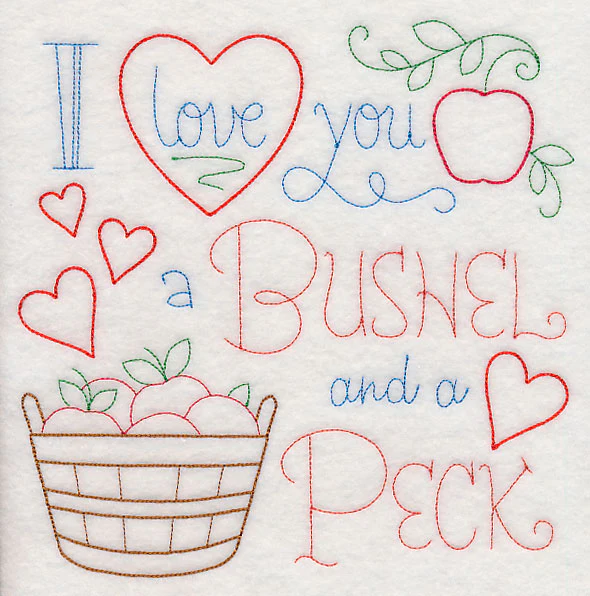 I Love You a Bushel and a Peck Square (Vintage)