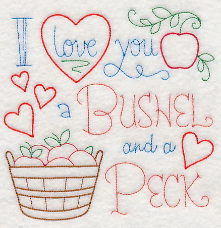 I Love You a Bushel and a Peck Square (Vintage) - Image 3