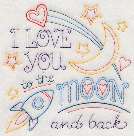 I Love You to the Moon and Back Square (Vintage) - Image 3
