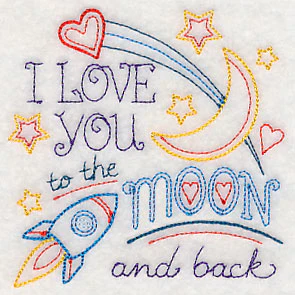 I Love You to the Moon and Back Square (Vintage) - Image 5