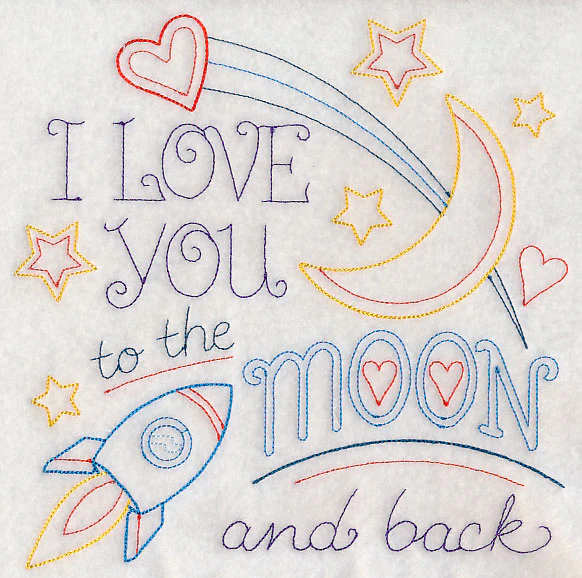 I Love You to the Moon and Back Square (Vintage) - Image 6