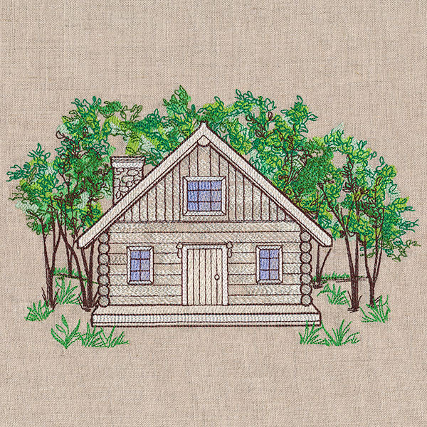 Idyllic Cabin in the Forest Scene - Image 4