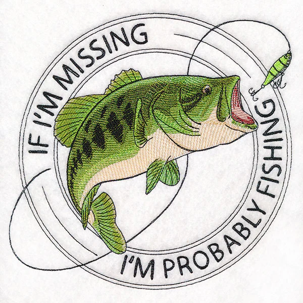 I'm Probably Fishing Stamp