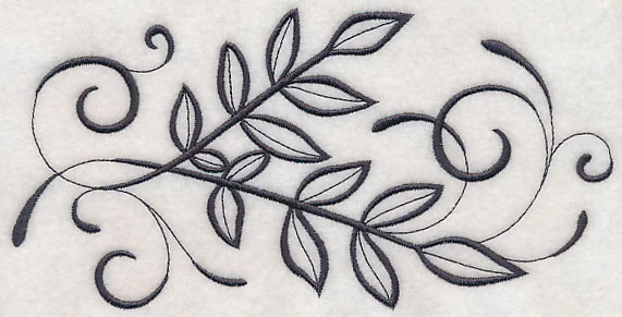 Inky Ash Leaves Border - Image 3