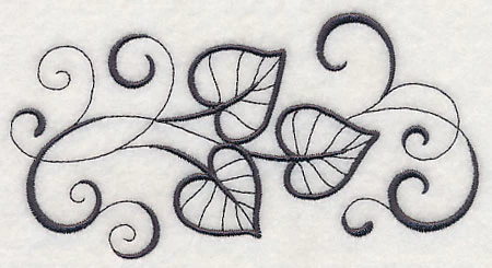 Inky Cottonwood Leaves Border - Image 4