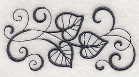 Inky Cottonwood Leaves Border - Image 5