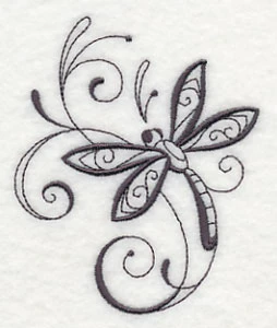 Inky Dragonfly and Swirls 2 - Image 3