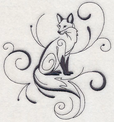 Inky Fox Sitting - Image 2