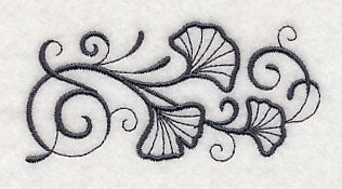 Inky Ginkgo Leaves Border - Image 5