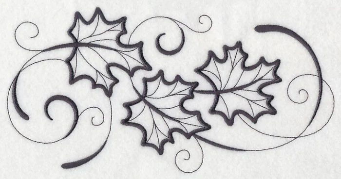 Inky Maple Leaves Border - Image 2