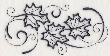 Inky Maple Leaves Border - Image 4