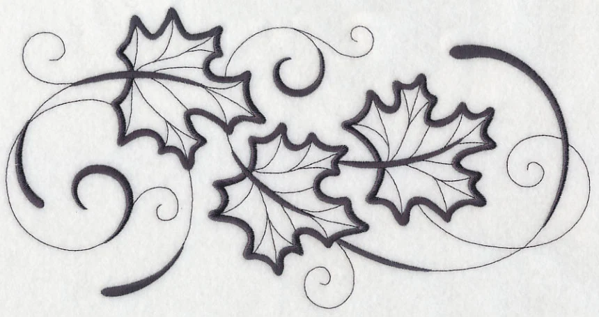 Inky Maple Leaves Border - Image 6