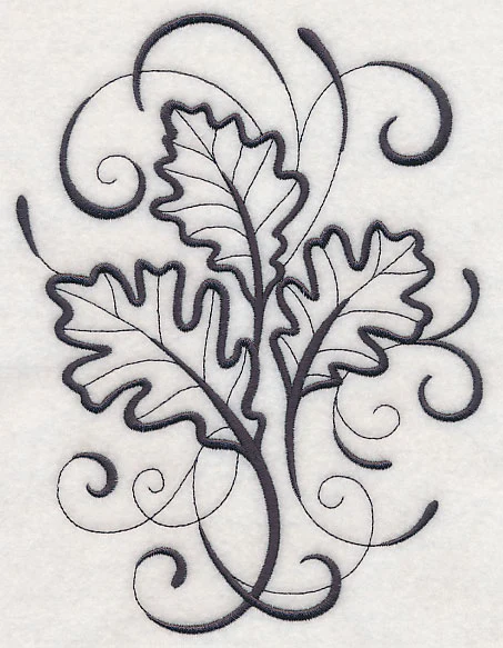 Inky Oak Leaves - Image 2