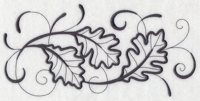 Inky Oak Leaves Border - Image 2