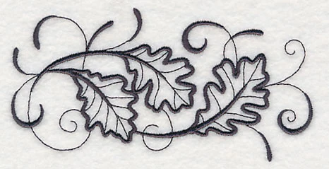 Inky Oak Leaves Border - Image 4