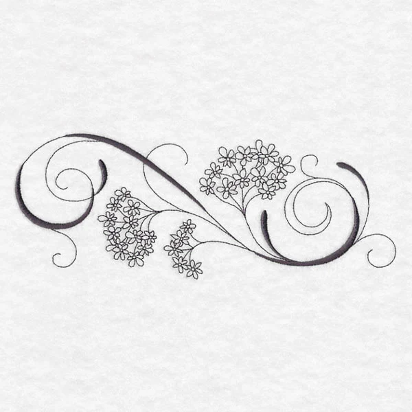 Inky Queen Anne's Lace Border - Image 8