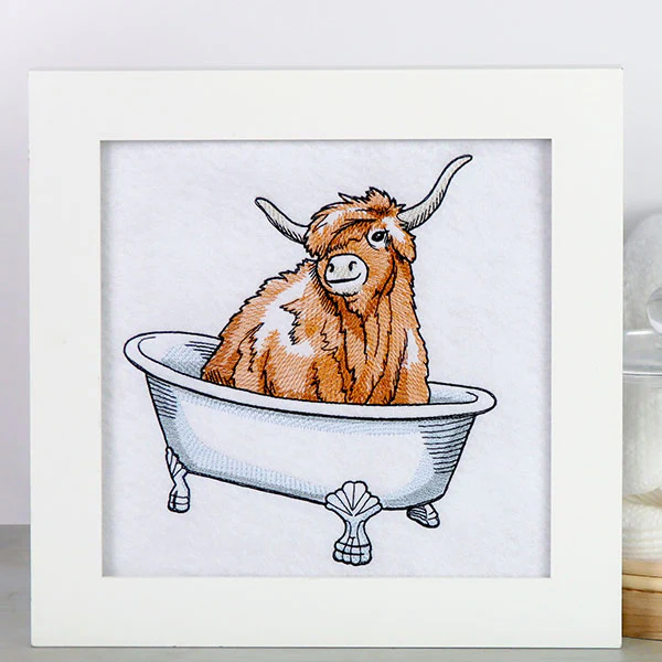 Into the Bathtub Highland Cow - Image 6