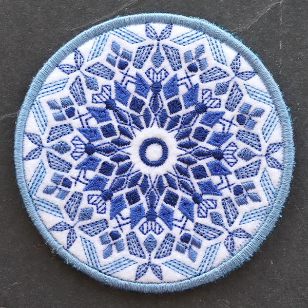 Into the Blue Kaleidoscope Coaster (In-the-Hoop) - Image 4