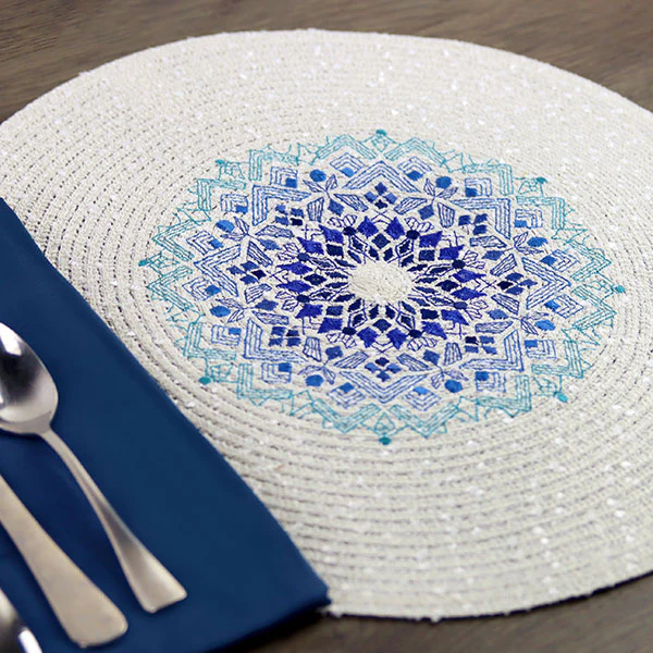Into the Blue Textured Medallion - Image 8