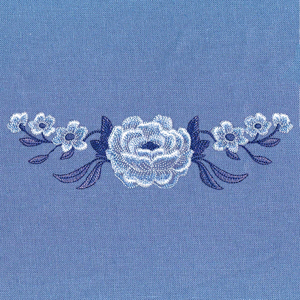 Into The Wild Blue Floral Border - Image 3
